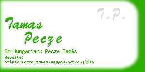 tamas pecze business card